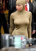 Amber Rose nipply in a weird outfit