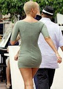 Amber Rose candids in a tight dress