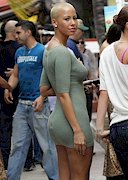 Amber Rose candids in a tight dress