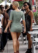 Amber Rose candids in a tight dress