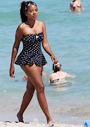 Angela Simmons beach candids