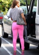 Christina Milian in pink jeans