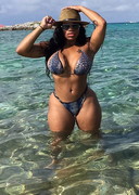 Thick ebony babe in a bikini