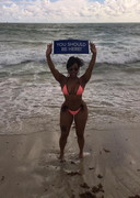 Thick ebony babe in a bikini