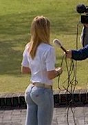 Ines Sainz in a pair of jeans