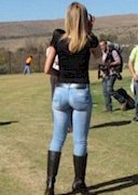 Ines Sainz in a pair of jeans