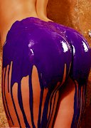 Sexy latina covered with paint