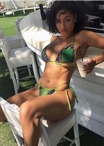 Sexy black girl in a bikini