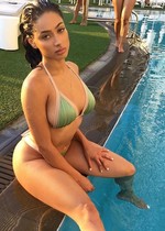 Sexy black girl in a bikini