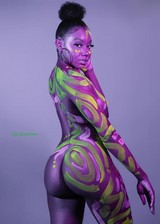 Ebony Body Paint - Body Paint Archives - Ebony Booty and Latina Ass - BOOTY SOURCE