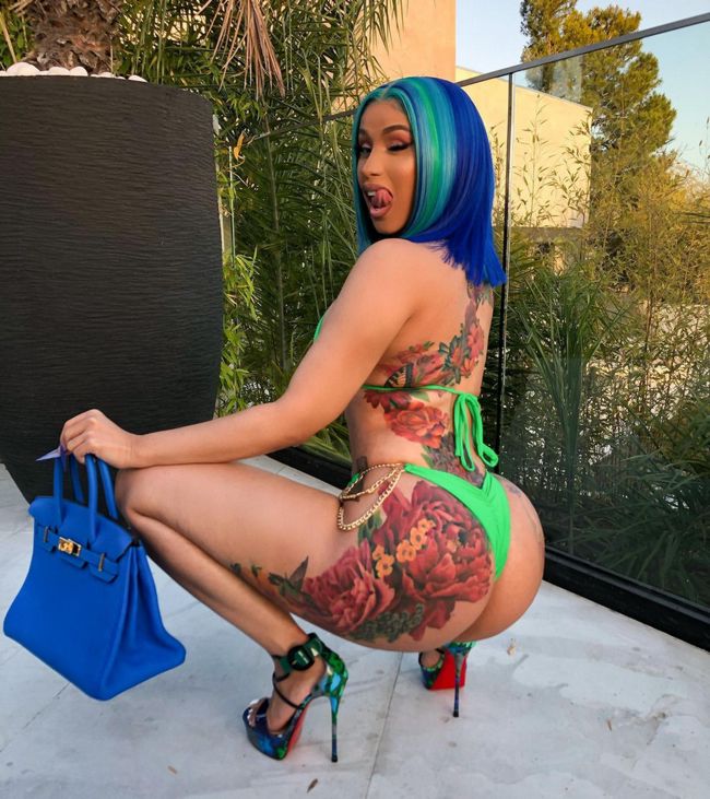 Tattoo Ebony Xxx - Cardi B Showing Off Her New Back and Booty Tattoo! - Ebony Booty and Latina  Ass - BOOTY SOURCE