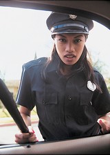 Sexy ebony cop