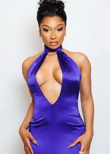 Megan Thee Stallion boobs in a tight dress