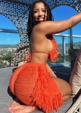 Chloe Bailey poses beautifully with her round booty