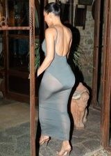 Kim Kardashian looks extra hot in a tight dress and hot butt