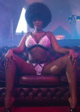 Ebony bar casino chick gets railed hard while shaking her huge ass